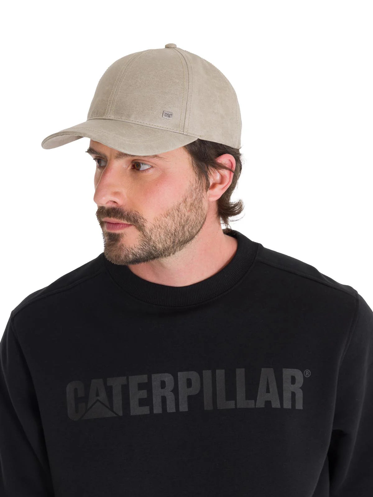 Gorra Cuero Francés Casual Unisex Faux Leather Hat Beige Cat