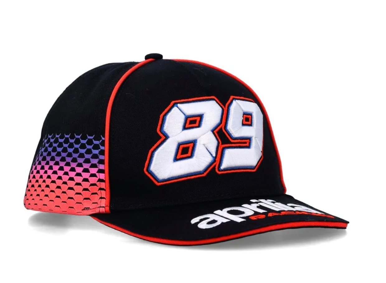 Gorra Jorge Martín 89 Aprilia Racing Negra Roja