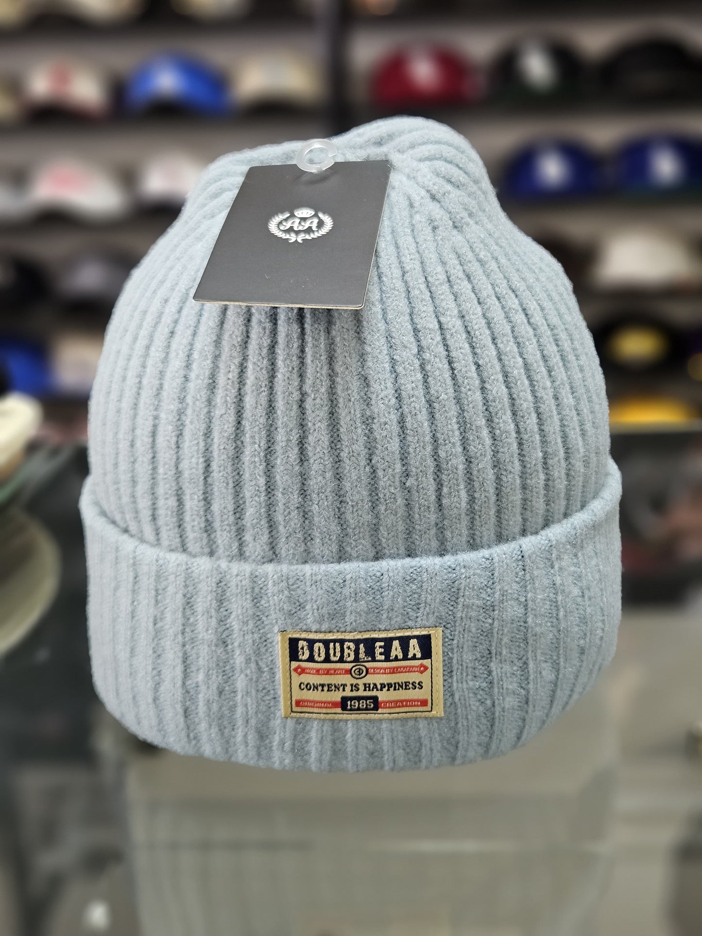 Gorro lana Double AA celeste