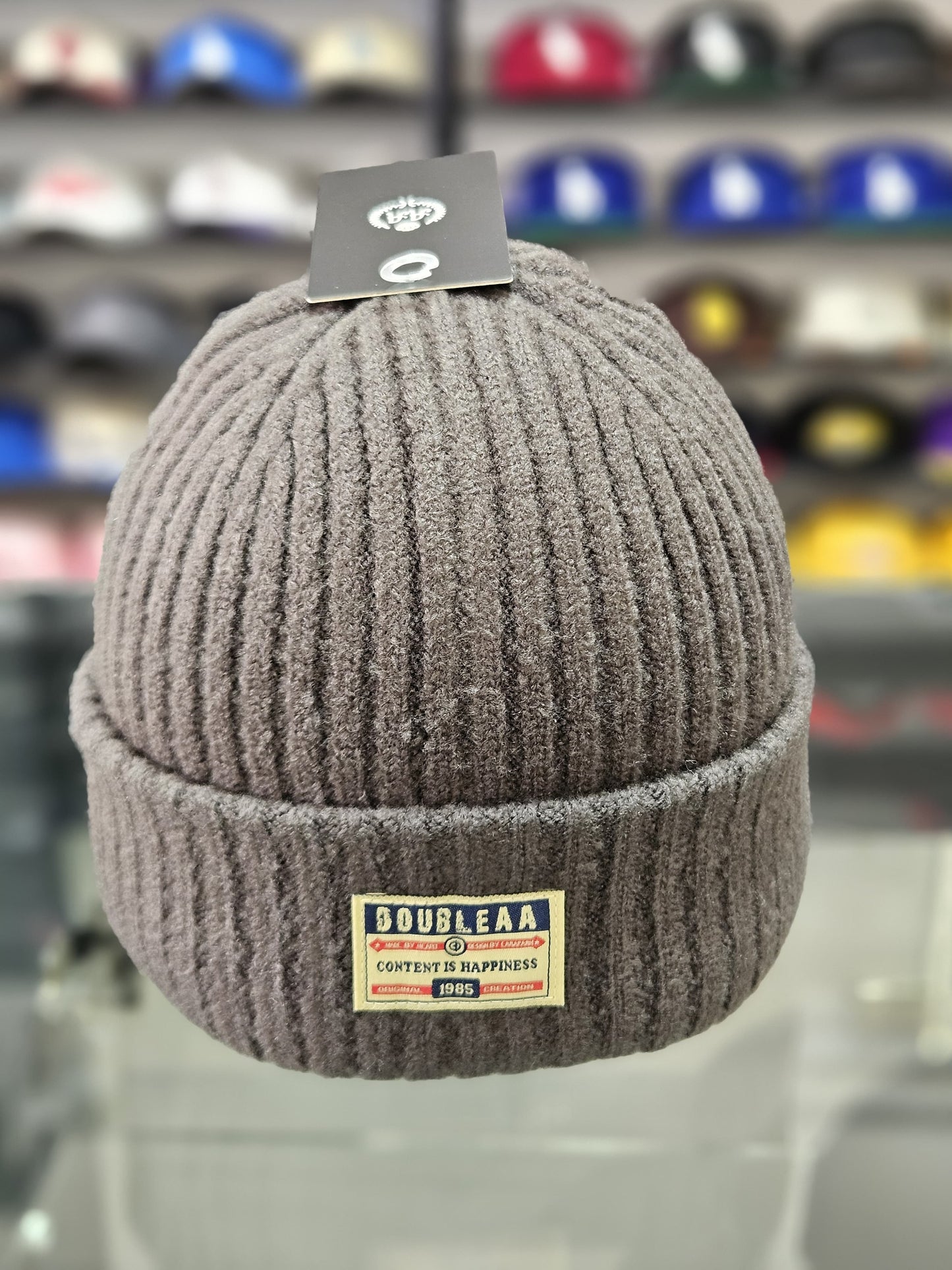 Gorro lana Double AA gris oscuro