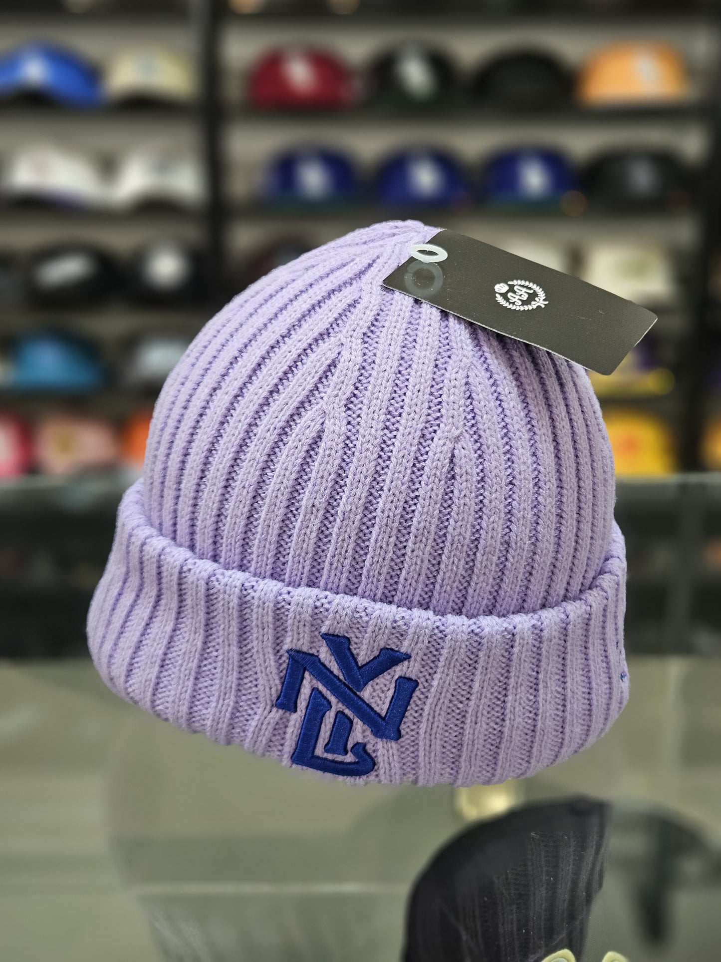 Gorro lana Double AA New York purpura
