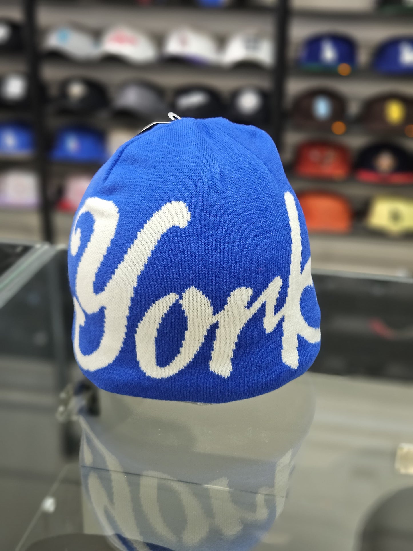 Gorro lana Double AA New York azul