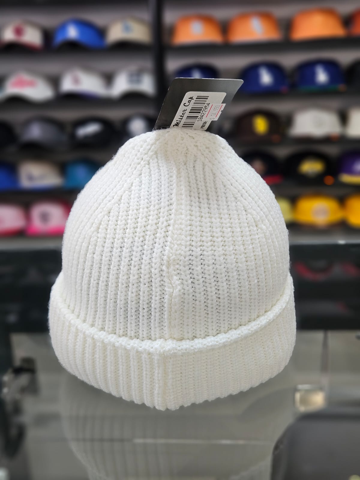 Gorro lana Double AA New York blanco