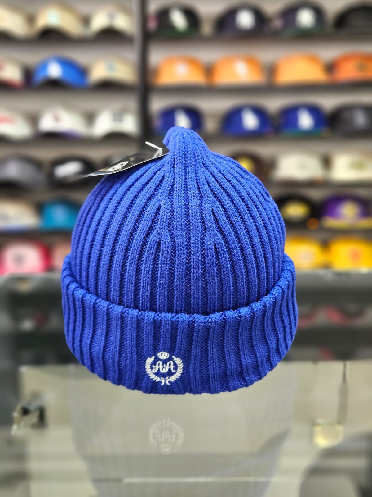 Gorro lana Double AA New York azul