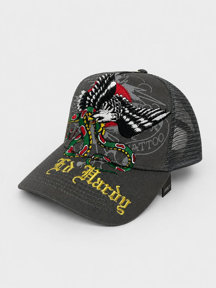Gorra Ed Hardy Eagle Snake Trucker Gris