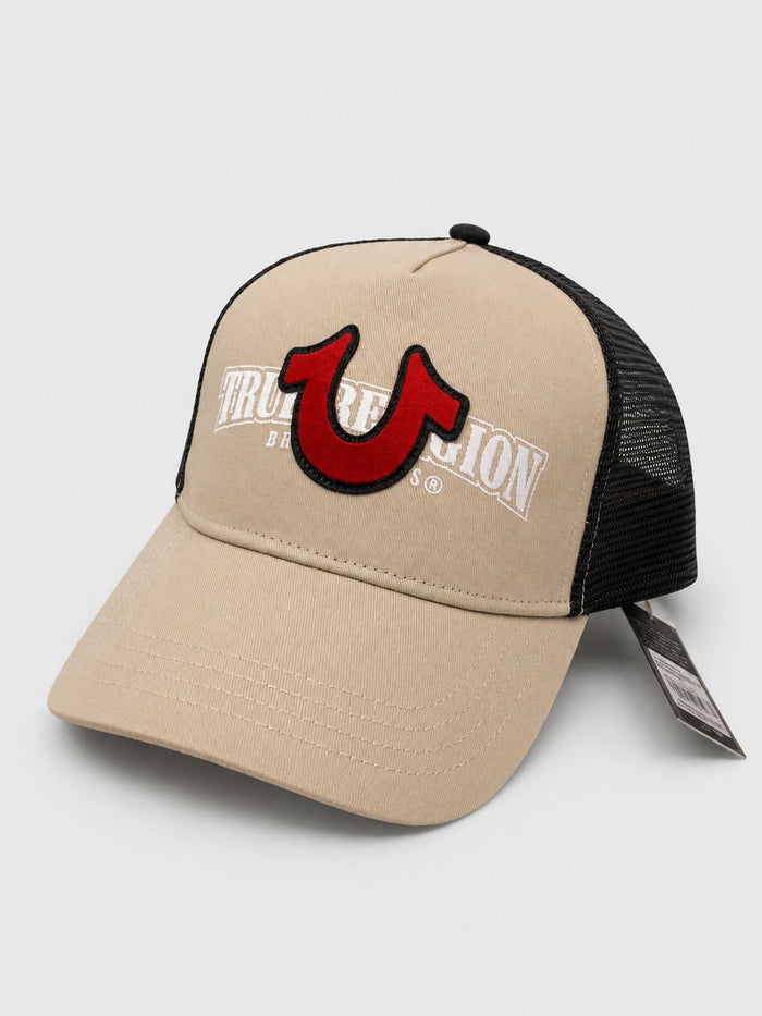 Gorra True Religion Trucker Patch Tan/Negro