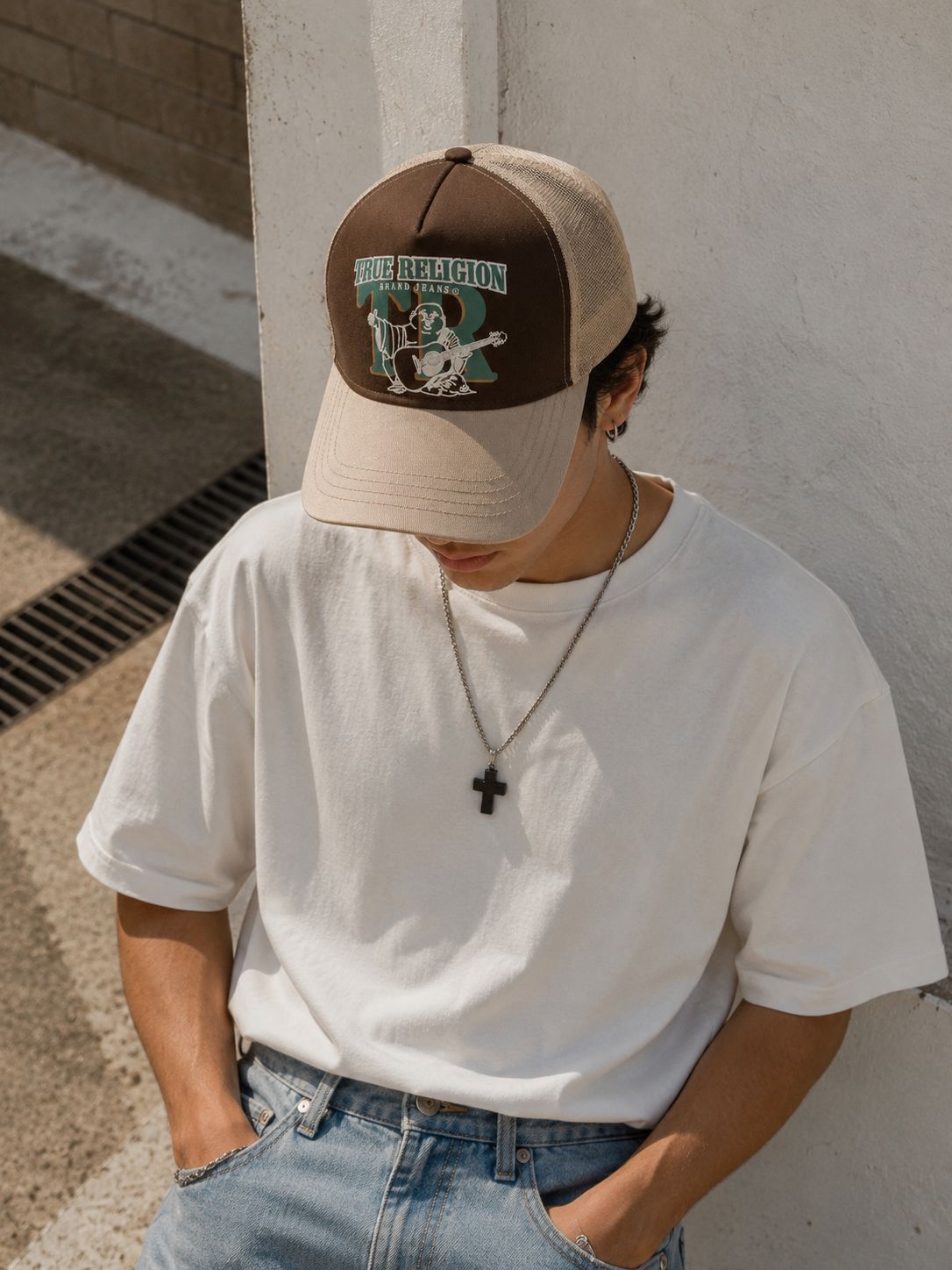 Gorra True Religion TRBJ Buddha Trucker Brown/Beige
