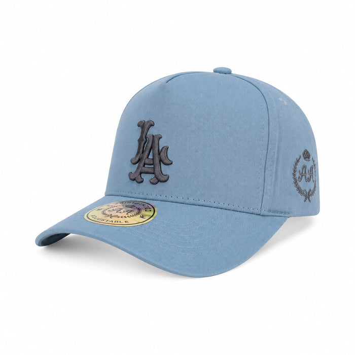 Gorra Double AA Curvo Celeste LA
