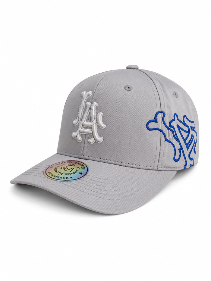 Gorra Double AA Curvo Gris LA Grafiti