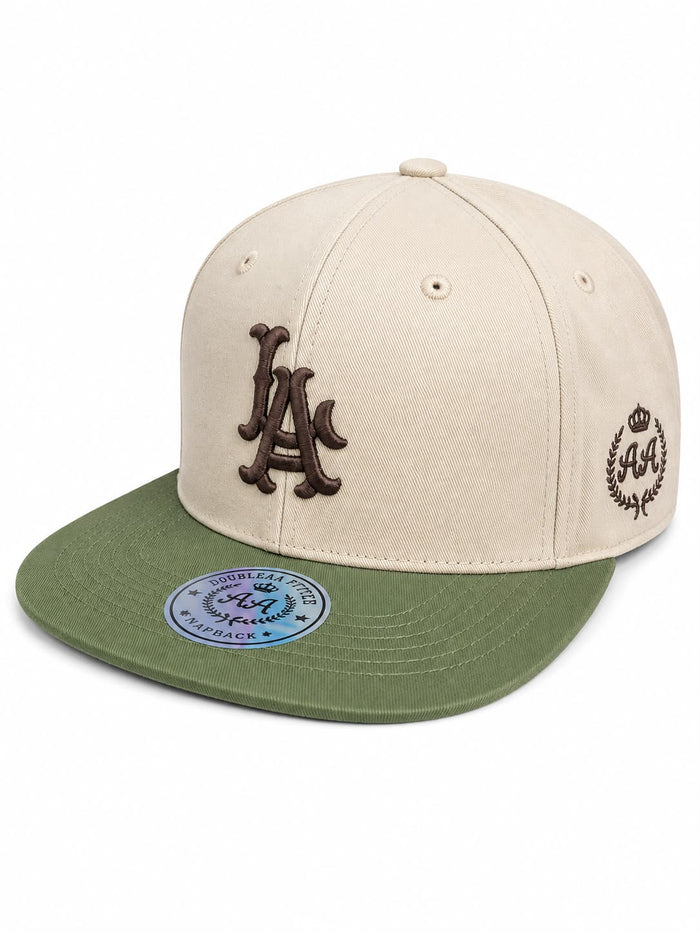 Gorra Double AA Plano Crema LA Visera Oliva