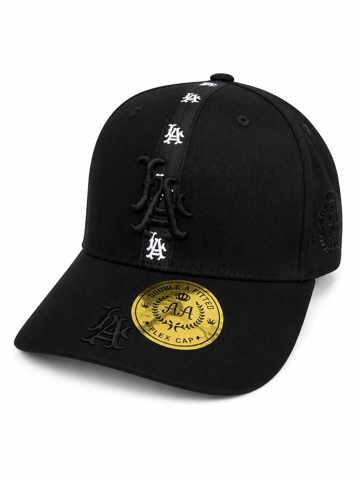 Gorra Double AA Curvo Negro LA Triple Logo