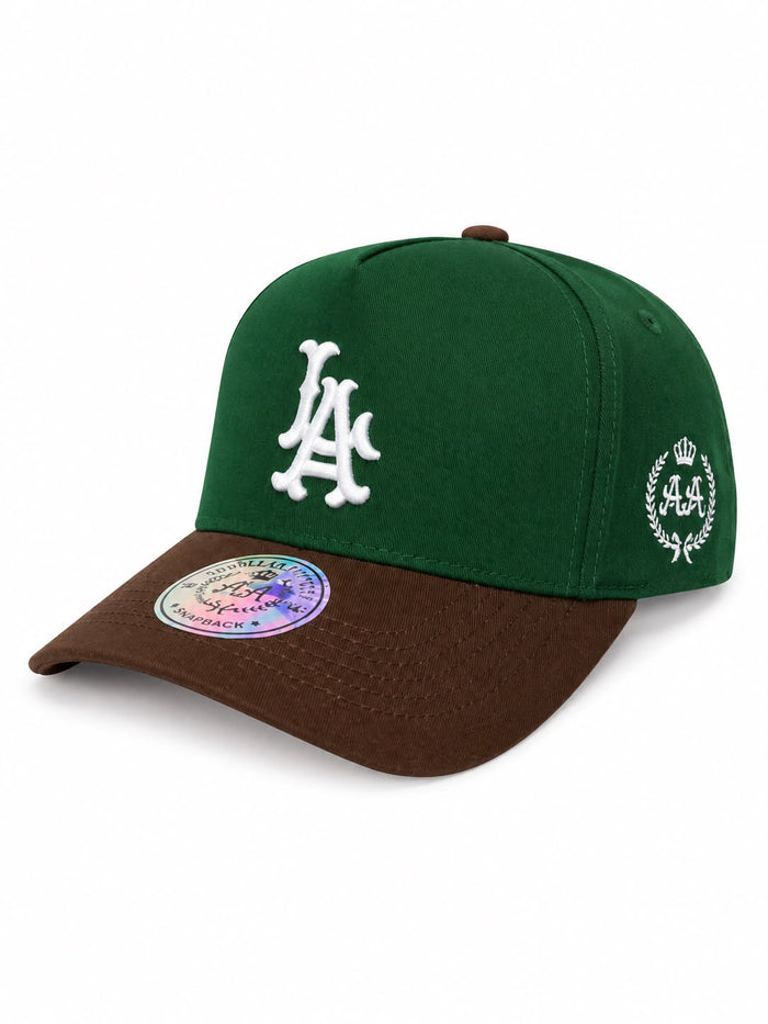 Gorra Double AA Curvo Verde LA Visera Café