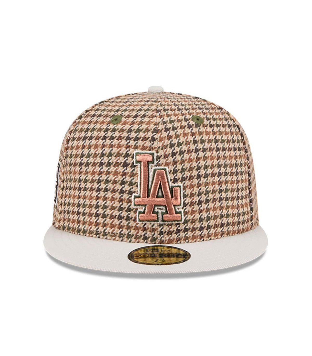 Gorra New Era 59Fifty Los Angeles Dodgers MLB Houndstooh Open Brown
