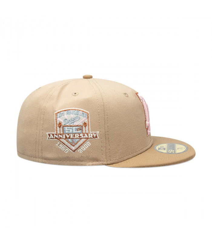 Gorra 59Fifty Los Angeles Dodgers Pink Khaki Beige