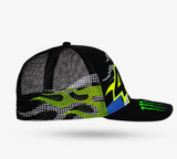 Gorra VR46 Monster Energy Trucker Negra 46 Valentino Rossi Sol y Luna