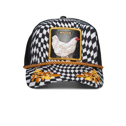 Gorra Goorin Bros Winner Gallo Trucker Snapback Negra Hombre