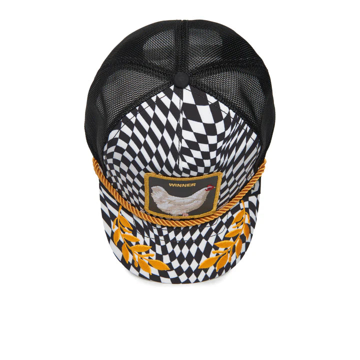 Gorra Goorin Bros Winner Gallo Trucker Snapback Negra Hombre