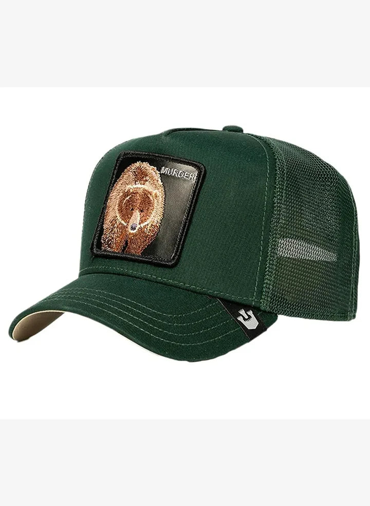 Gorra Goorin Bros The Murder Bear Trucker Verde Hombre