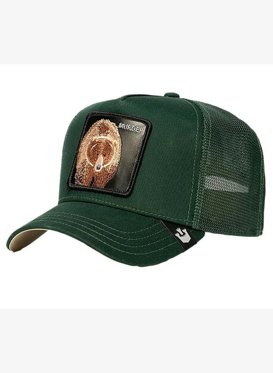 Gorra Goorin Bros The Murder Bear Trucker Verde Hombre