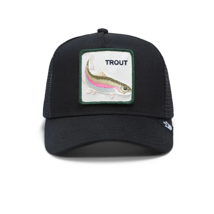 Gorra Goorin Bros Trout Fish Trucker Snapback Negra Hombre
