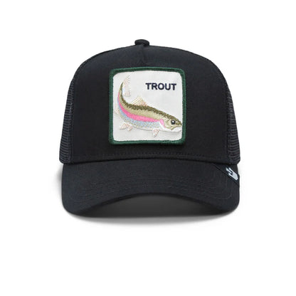 Gorra Goorin Bros Trout Fish Trucker Snapback Negra Hombre