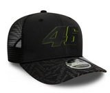 Gorra VR46 New Era 9SEVENTY Trucker Negra 46 Valentino Rossi
