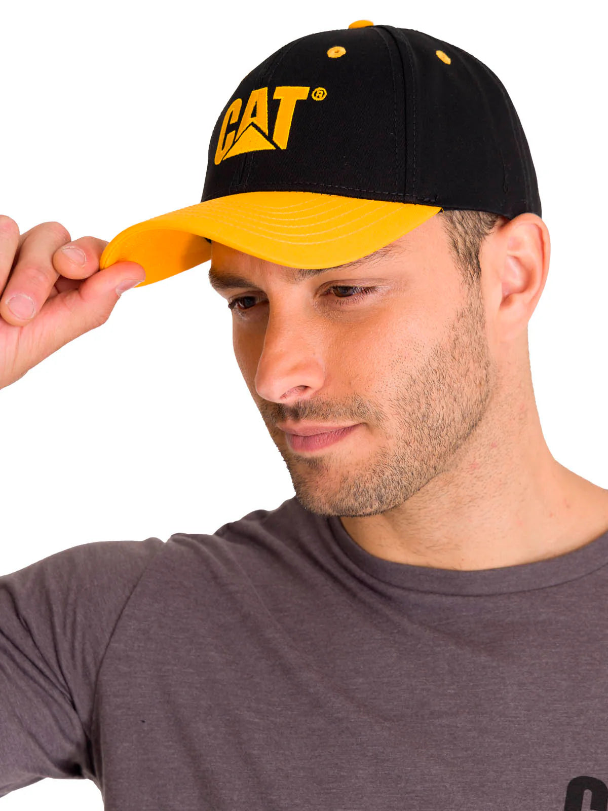 Gorra Hombre Logo CAT Negro Cat