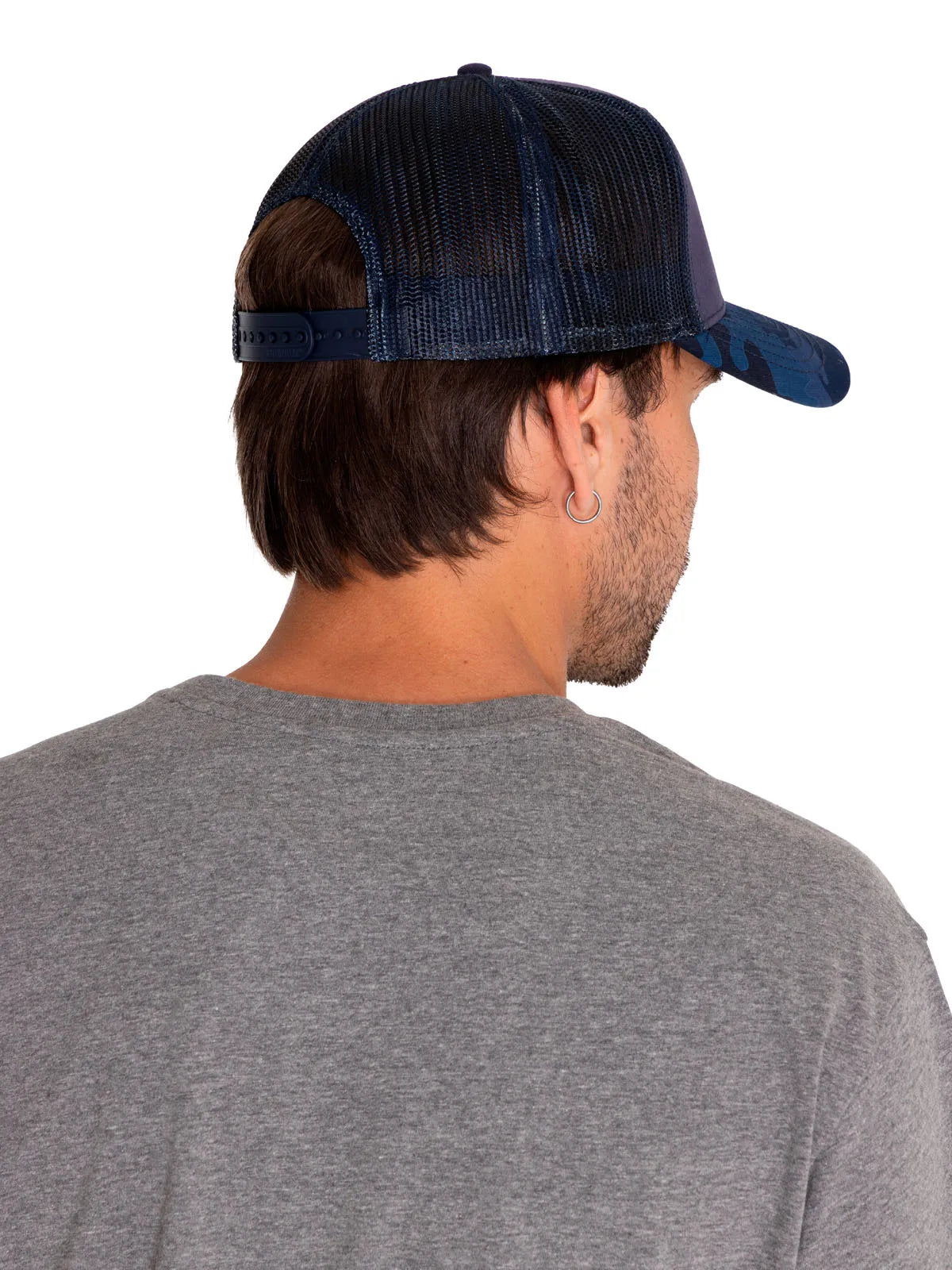 Jockey Casual Hombre Cat Logo Printed Mesh Trucker Azul Cat