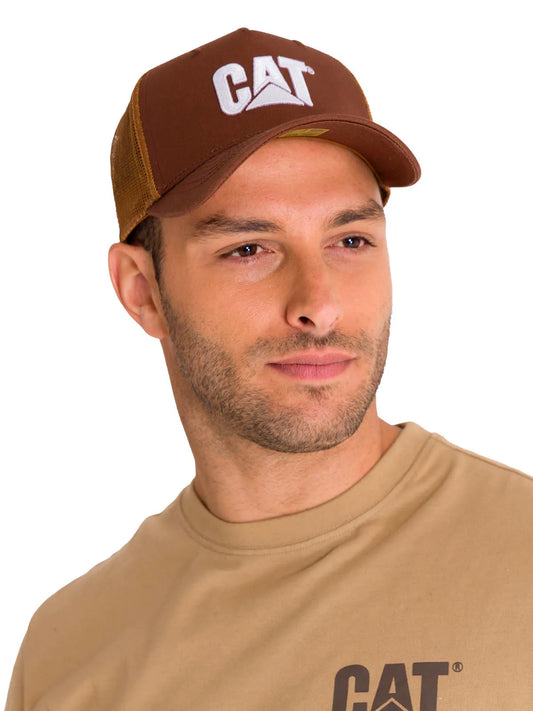 Jockey Con Broche Hombre Trucker 2D Logo Hat Café Cat