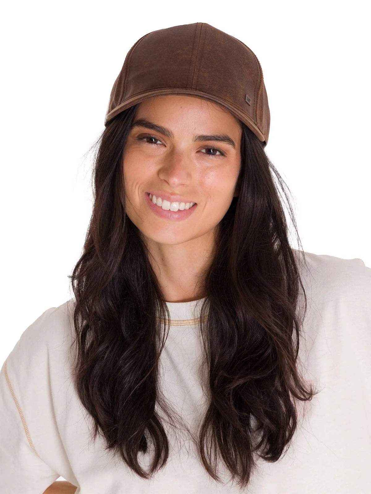 Jockey Cuero Francés Casual Unisex Faux Leather Hat Café Cat