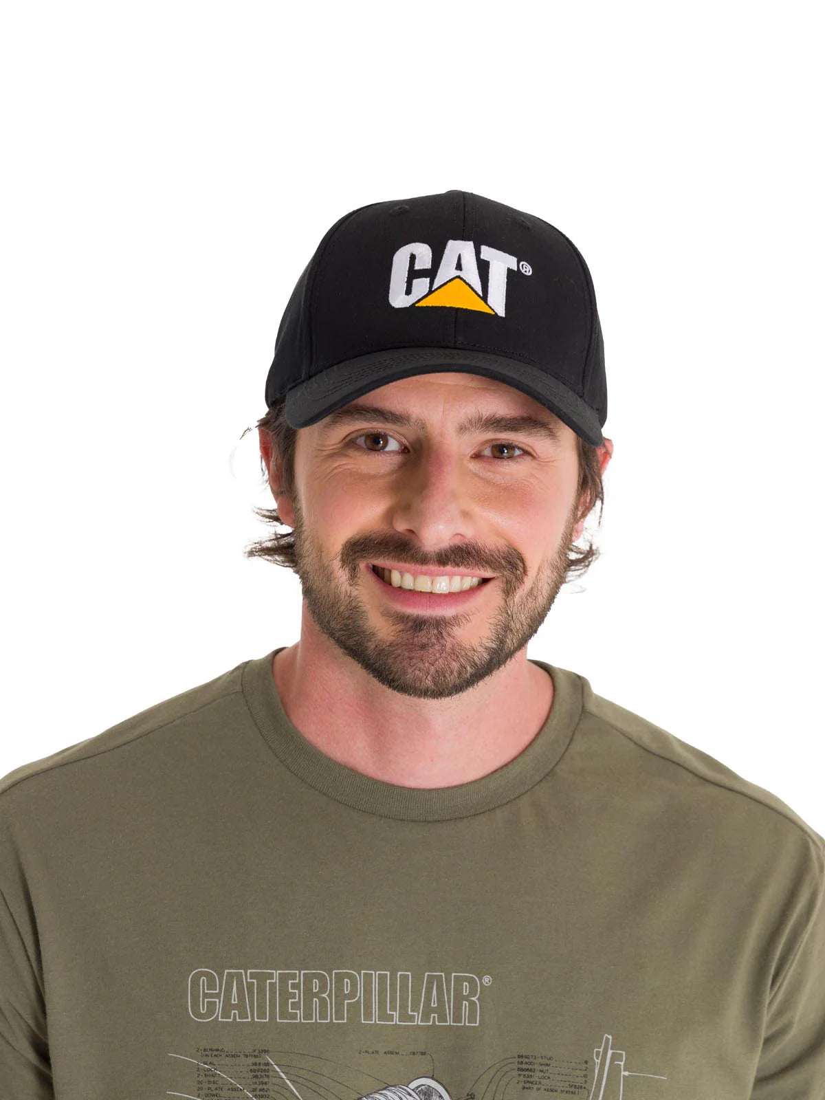 Jockey Con Broche Casual Hombre Cat Logo Hat Negro Cat