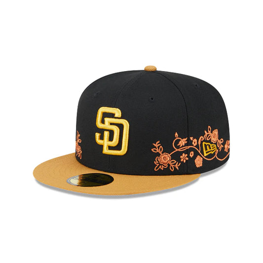 Gorra New Era San Diego Padres MLB Floral Vine 59FIFTY Cerrada