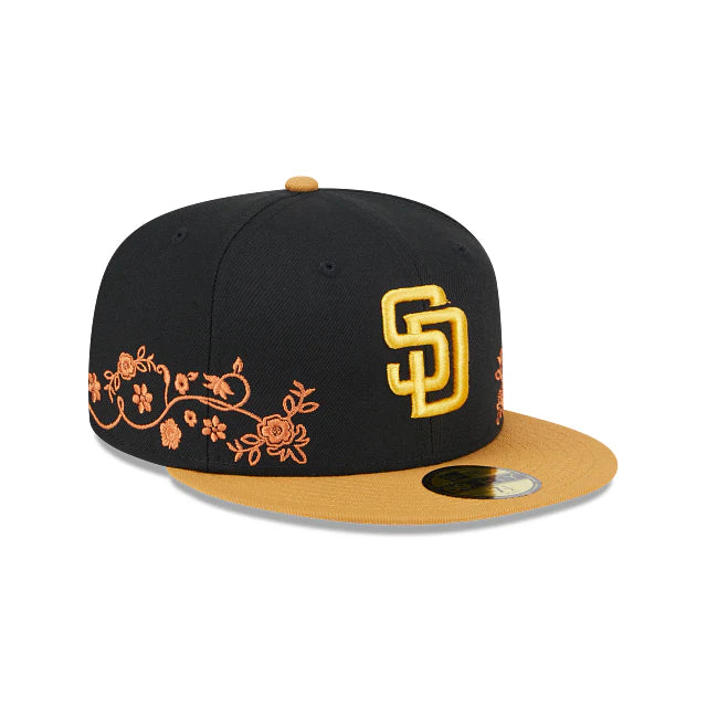 Gorra New Era San Diego Padres MLB Floral Vine 59FIFTY Cerrada