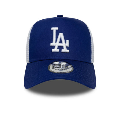Gorra de camionero azul marino con múltiples parches de los Dodgers de Los Ángeles