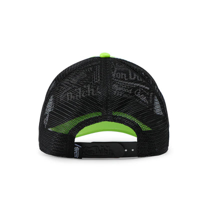 Gorra Von Dutch Vegan Pony Hair Trucker Hat -Lime Green Cow Print