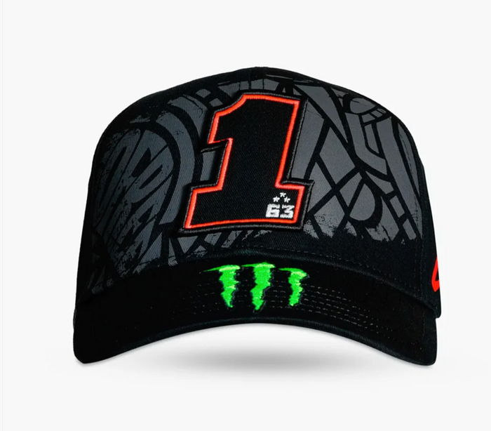 Gorra Pecco Bagnaia 1 Go Free Monster Energy Ducati Negra