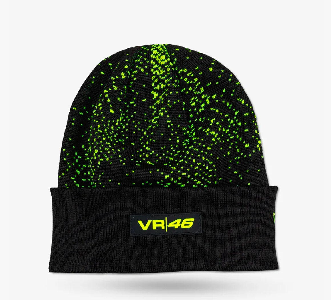Gorro Lana VR46 Valentino Rossi 46 Negro Verde New Era