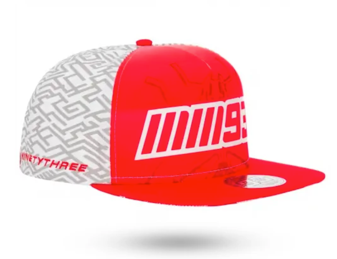 Gorra Marc Márquez 93 Roja Blanca Snapback MM93