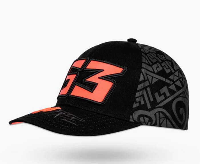 Gorra Marc Márquez 93 Negra Naranja Laberinto MM93