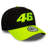 Gorra VR46 Valentino Rossi 46 New Era 9FORTY Trucker Negra