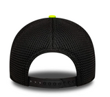 Gorra VR46 Valentino Rossi 46 New Era 9FORTY Trucker Negra