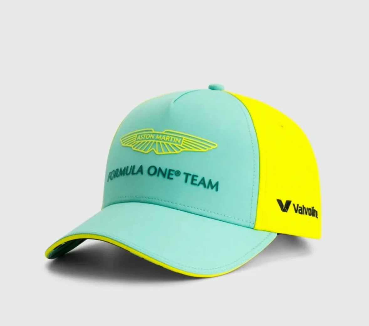 Gorra Aston Martin Aramco F1 Team New Era Verde Amarilla