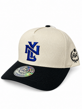 Gorra Double AA Curvo Crema Negro NY