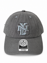 Gorra Double AA Curvo Gris NYL Celeste