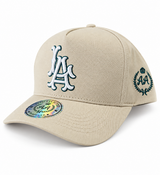 Gorra Double AA Curvo Beige LA Los Angeles