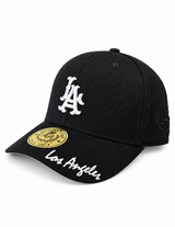 Gorra Double AA Curvo Negro LA Los Angeles