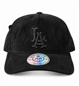 Gorra Double AA Curvo Negro Gamuza LA