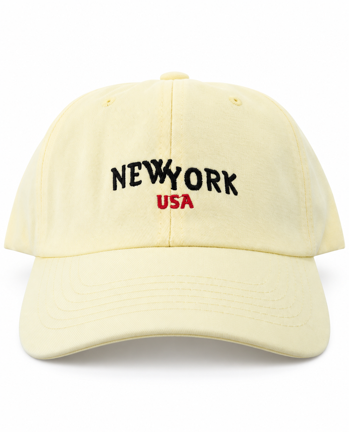 Gorra Dad Cap New York USA Amarillo