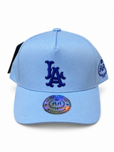 Gorra Double AA Snapback Celeste LA