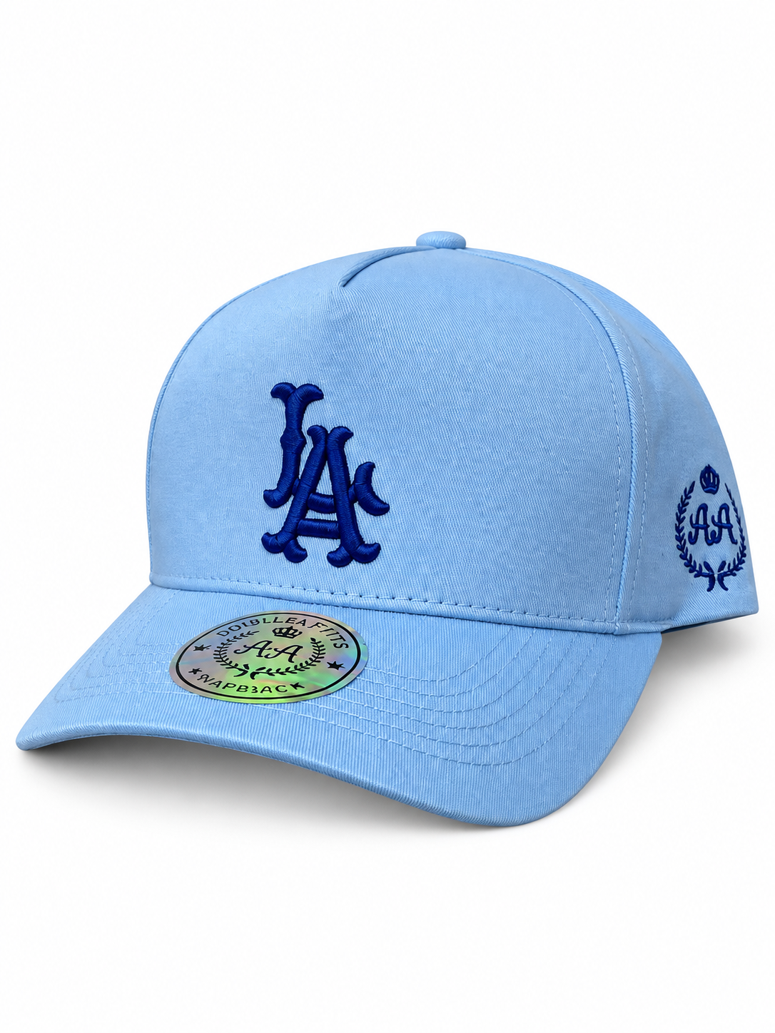 Gorra Double AA Snapback Celeste LA